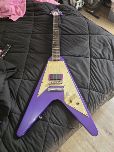 1970s Gibson Flying V Awesome Hot Rod Purple EMG 81