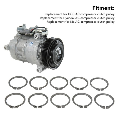 50Pcs AC Compressor Clutch Coil Snap Ring 1.3mm Thickness Iron Retaining Ring - Picture 12 of 12