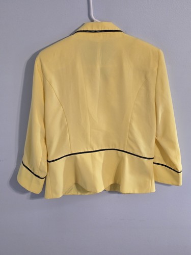 R & K Originals Damen gelb schwarz Trim Blazer Gr. 12 Frühling Ostern Kirche - Bild 11 von 11