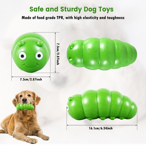 Dog Chew Toys Squeaky Puppy Teeth Chew Toy for Aggressive Chewers stCkG - Picture 8 of 11