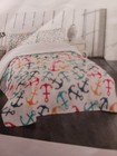 Ambesonne Queen Size Bedspread with Pillow Shams 88 by 88 with Anchor design