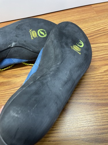 Scarpa Helix Mens 10.5 Womens 11.5 Italy Made Blue Suede Rock Climbing Shoes - Picture 8 of 10