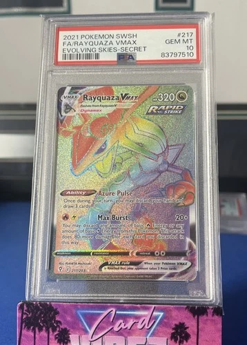 Rayquaza Vmax #217 2021 Pokemon Sword & Shield Evolving Skies PSA 10