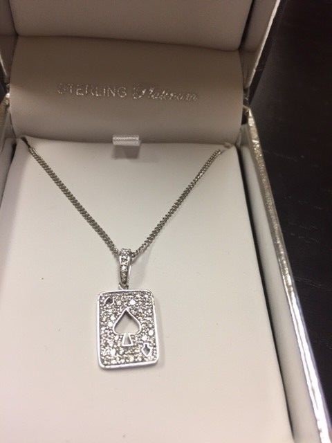 CRISLU, Sterling Silver Cubic Zirconia Pendant