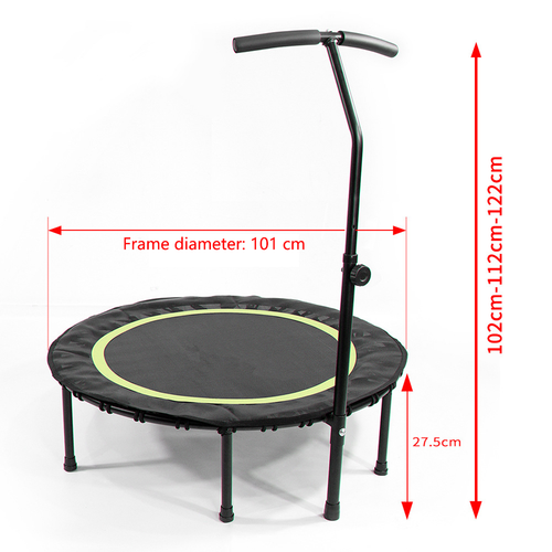 40" Mini trampoline Fitness Handrail Rebounder Cardio Trainer Exercise AUS - Picture 2 of 17
