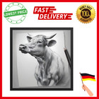 Kuh Skizzen Leinwand Wandbild – Elegante Bauernhaus-Deko im Skizzensti