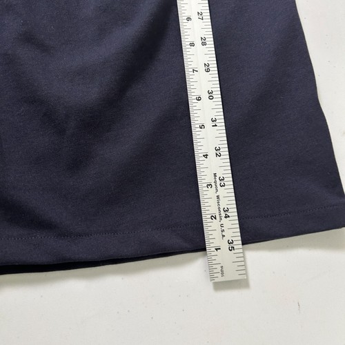 Abito a tubino Lands End Outfitters Petite 16 16P blu navy manica a 3/4 increspato - Foto 13 di 13
