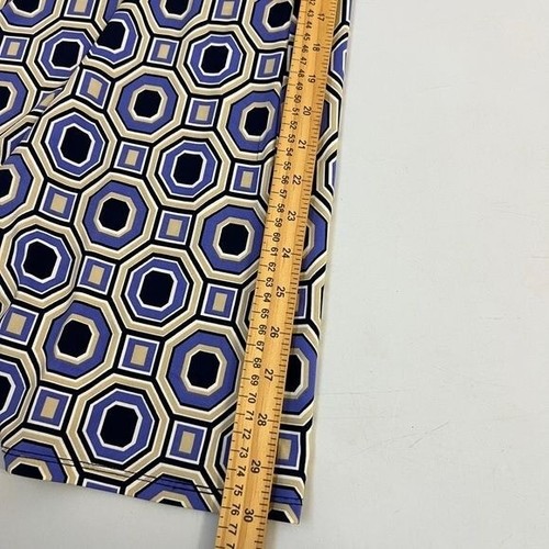 New Directions Women's Geometric Elastic Waist Palazzo Pants Blue Tan Size Small - Picture 8 of 11