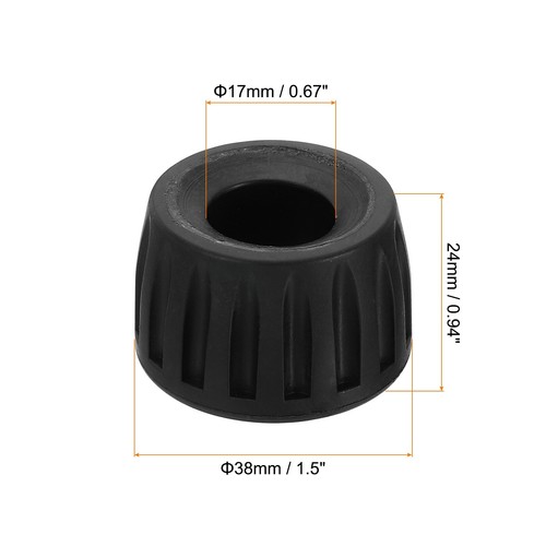3 Pezzi Piedini Treppiede Universale 17mm ID Gomma Antiscivolo Treppiede Ricambio Nero - Foto 2 di 6
