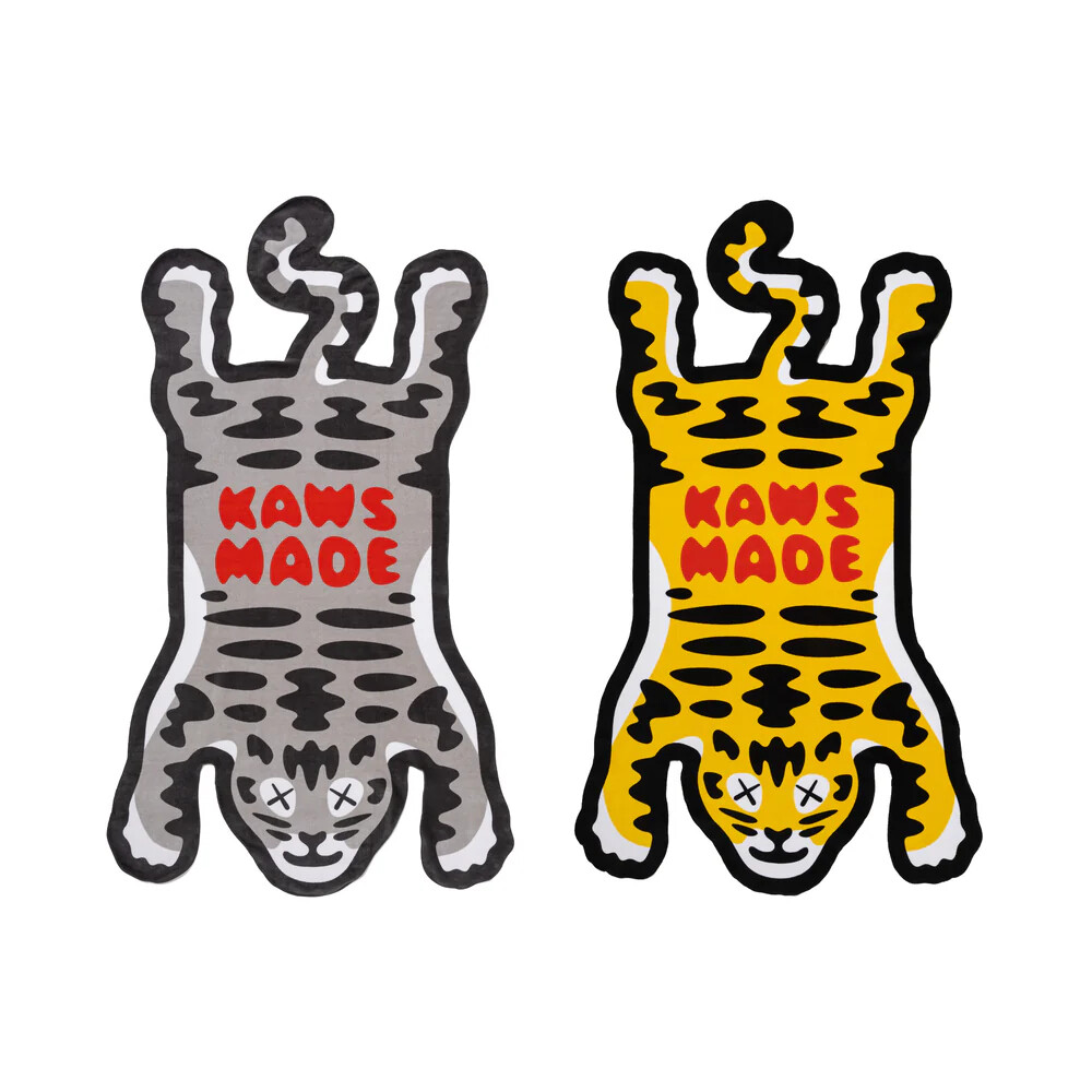 HUMAN MADE KAWS MADE BEACH TOWEL GRAY YELLOW XX27GD021 HUMAN MADE KAWS MADE BEACH TOWEL GRAY YELLOW XX27GD021