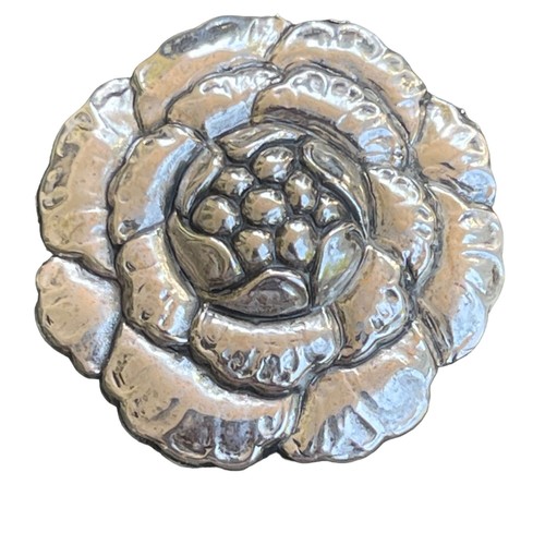 Vintage Coro Sterling Silver Flower Brooch Pin Floral Design Jewelry Collectible - Picture 5 of 6