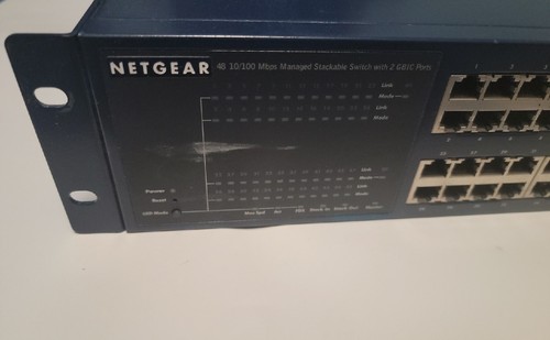 NETGEAR FSM 750S 10/100 MANAGED STACKABLE SWITCH 48 PORT 2/GB PORT - Picture 2 of 7