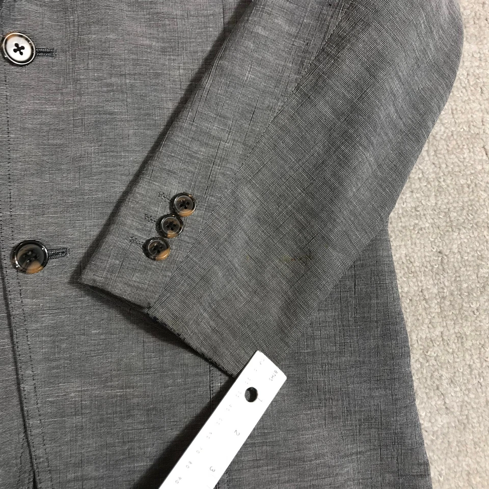 Blazer Gianni Valentino Para Hombre Abrigo Deportivo Mediano Dos Botones Gris Chaqueta Italia Foto 3 de 4