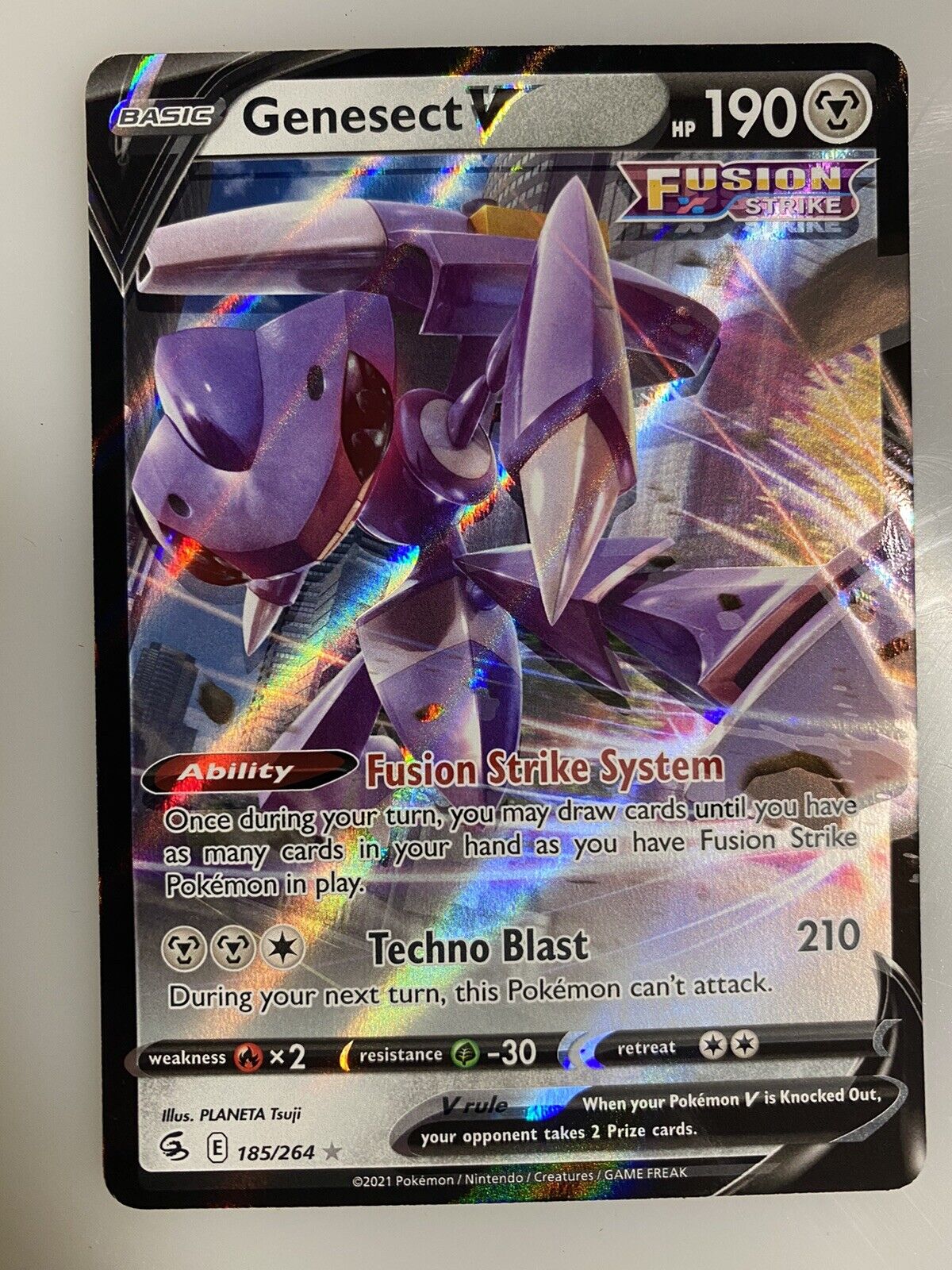 Auction Prices Realized Tcg Cards 2021 Pokemon Sword & Shield Fusion Strike Genesect  V