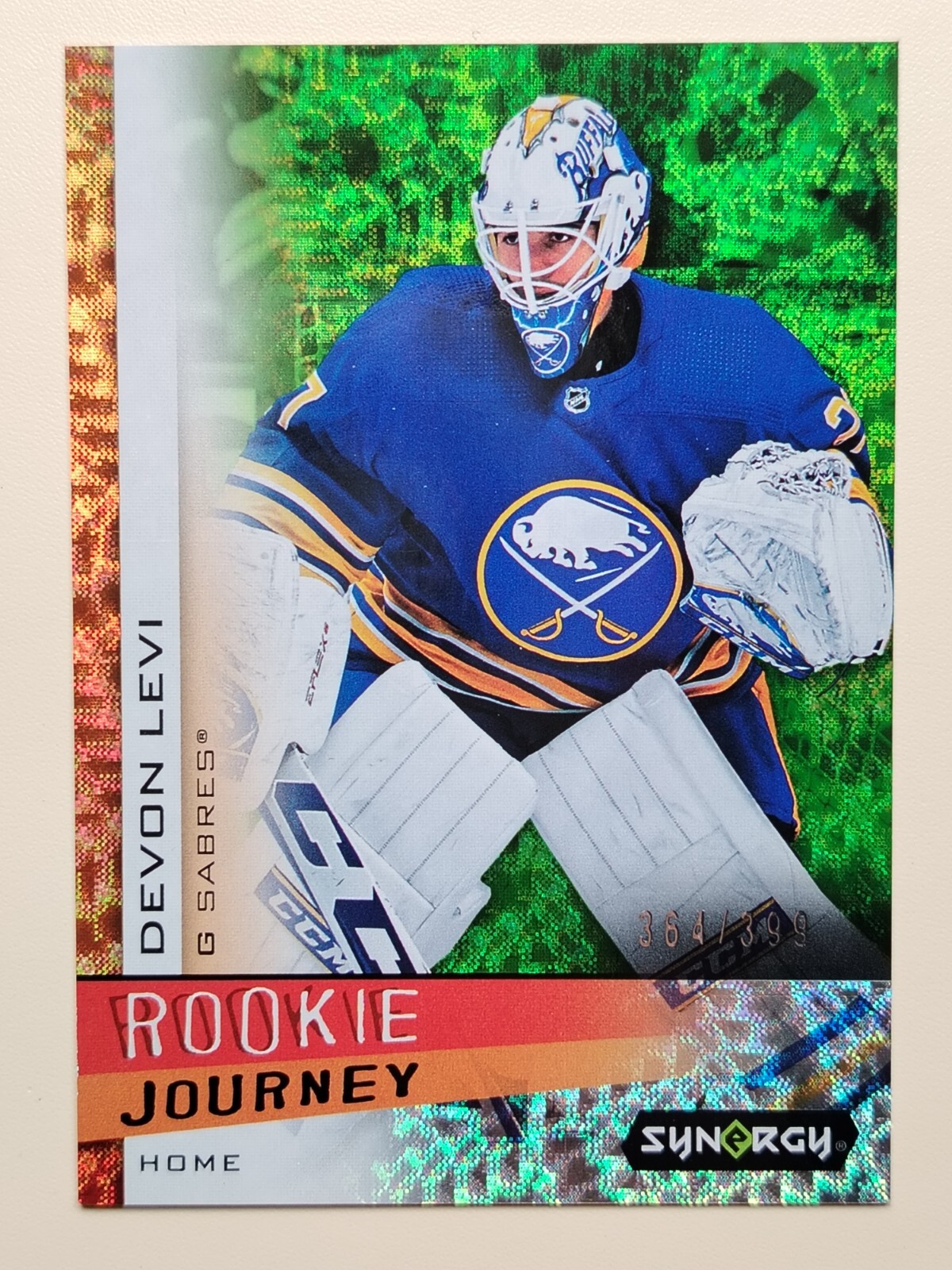 2023-24 UD SYNERGY HOCKEY DEVON LEVI ROOKIE JOURNEY HOME 364/399 #RJ-1 WJ