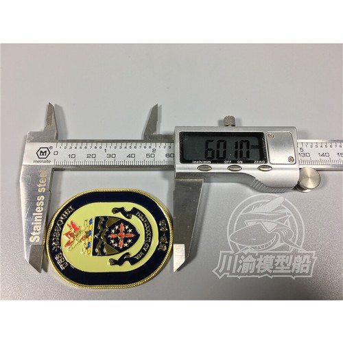 USS Missouri BB-63 Battleship Metal Badge Heraldry for 1/700 1/350 Model Display - Picture 4 of 4