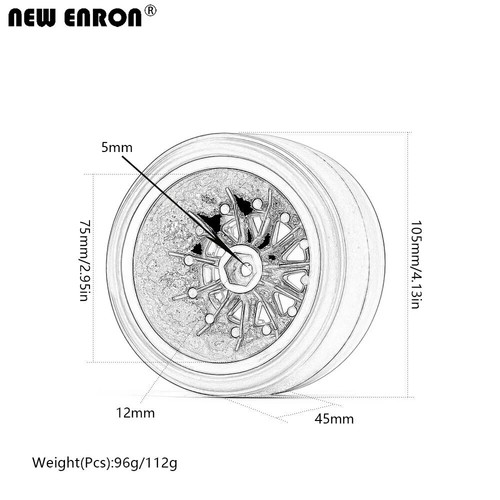 4Pc Drag Racing 2.2"/3.0" Wheel Tires Rims for 1/10 Traxxas Slash VKAR HPI Losi - Picture 2 of 27