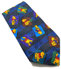 Disney Pooh Mens Tie Necktie Paisley Multicolor 59 Long 3.75 Wide Polyester
