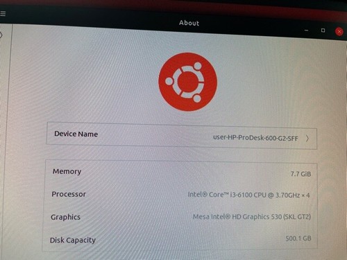 HP ProDesk 600 G2 SFF Intel I3 6100 3.70Ghz 8GB 500GB DVDRW Linux - Picture 6 of 10