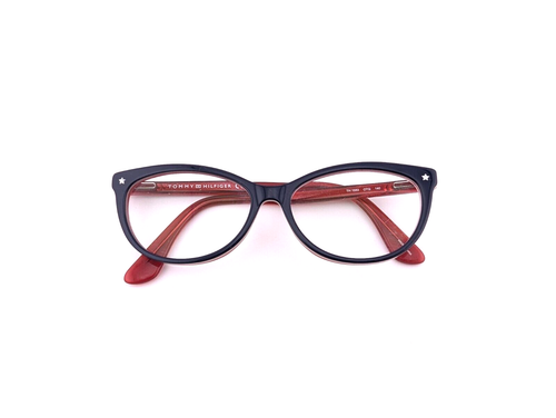 Gafas Tommy Hilfiger, solo monturas, TH1553 OTG, 53-15-140, plástico, azul/rojo