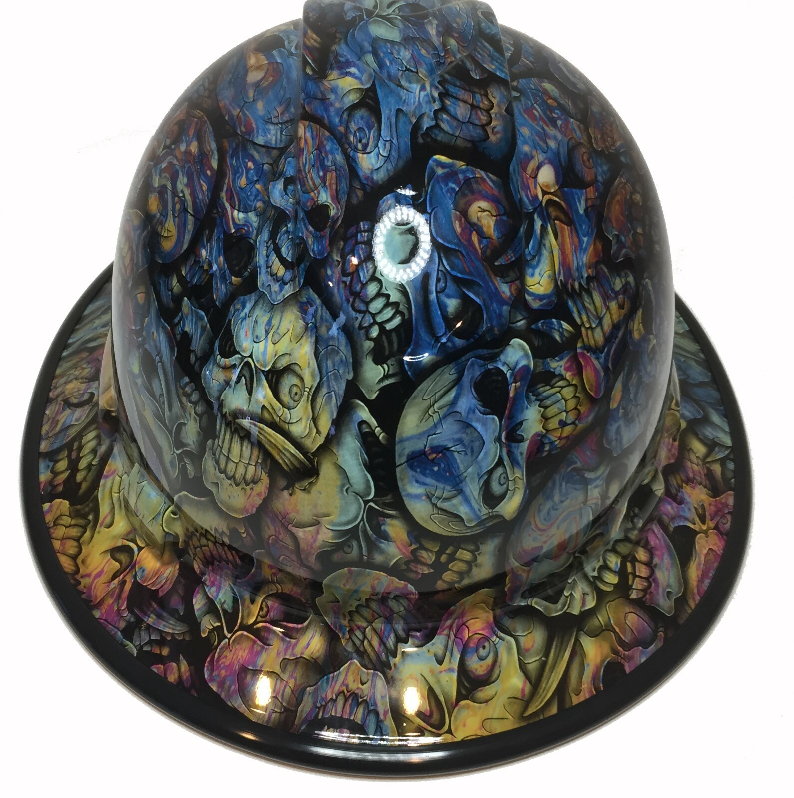 Hydro Dipped Hard Hat Ridgeline Full Brim Cusotm Oil Slick Insanity Skulls 100% nowa, limitowana wyprzedaż