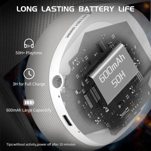 ATTACK SHARK Licht 180g Gaming Headset Over-Ear, kabelgebunden/BT/2.4G Wireless - Bild 6 von 35