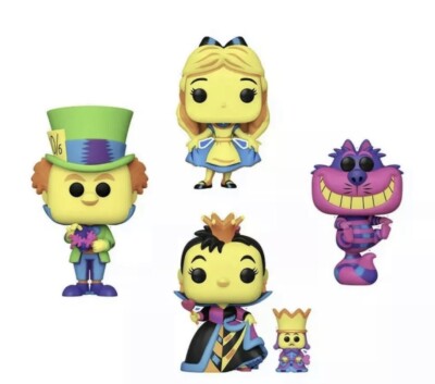 FUNKO Alice in wonderland Bobble head 四体 FUNKO POP ALICE IN WONDERLAND BLACK LIGHT 4 SET FUNKO SHOP
