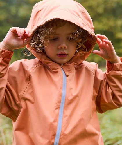 Kidly Waterproof Fleece Lined Rain Suit - Orange Phesant - Size 12-18mos - Picture 5 of 5