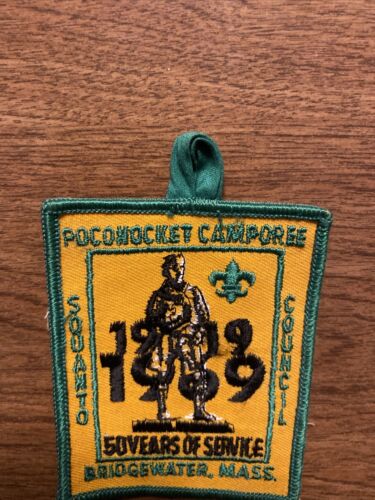 Vintage BSA Pfadfinder Squanto Rat 1919-1969 50 Jahre Paconocket Camp Patch #4 A8 - Bild 4 von 12