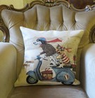 QUIRKY DALMATIAN YORKSHIRE TERRIER VESPA TAPESTRY DOG PILLOW CUSHION COVER ONLY