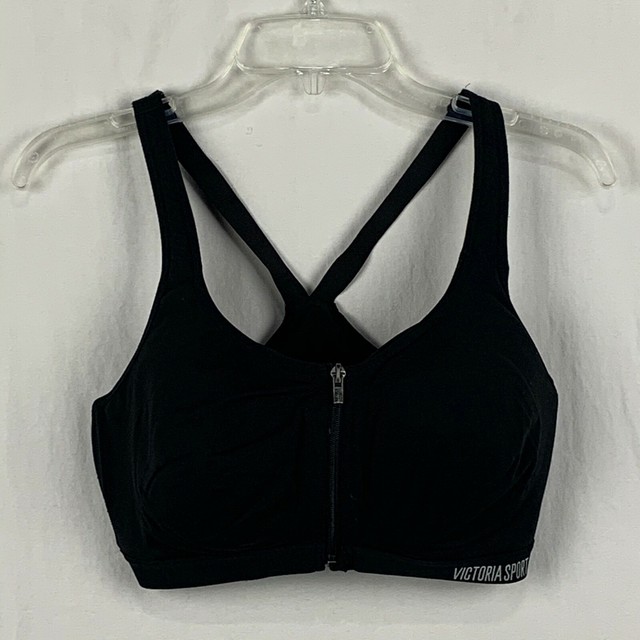 Download Victoria Women's Sport Black zip front Bra Size 36 | eBay