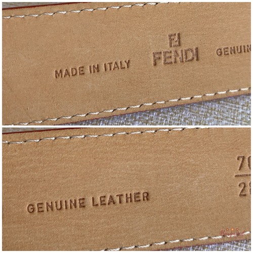 Auténtico Cinturón de Hebilla Baguette Cuero Patente Roja FF 70/28 - 8C0130 - Imagen 9 de 12