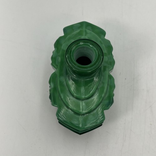 Original 1930s Ingrid Schlevogt Malachite Perfume Bottle Czechoslovakia stopper - Picture 11 of 12
