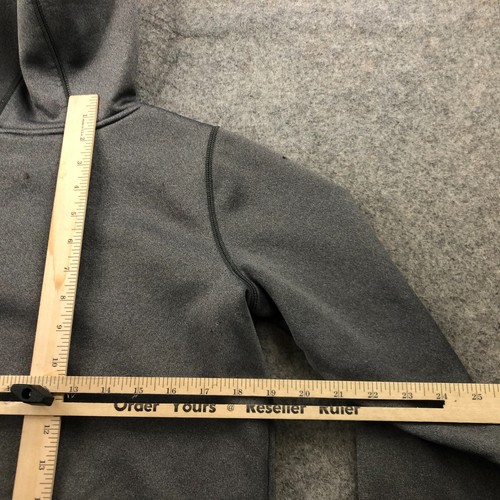Under Armour Hoodie Girls Medium Gray Purple Solid Fleece Sweatshirt Youth * - Picture 11 of 12