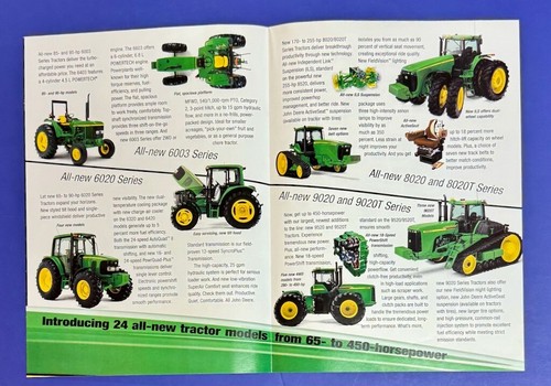 JOHN DEERE BROCHURE Folds Out To A Large Poster 6020 8020 9020 Series Tractors - Picture 3 of 6