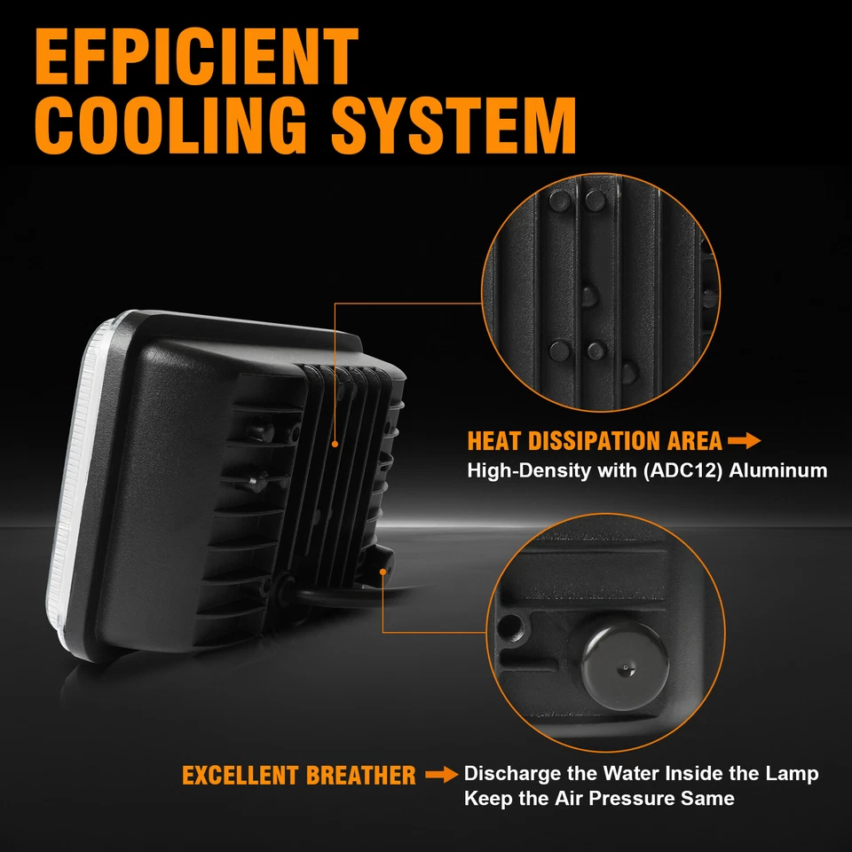 Faros LED DRL de 4x6 pulgadas para Ford Probe 1993-1997 lámpara de haz sellado alto/bajo Foto 4 de 4