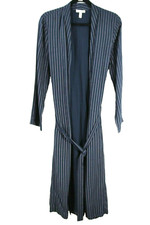 NEW Eileen Fisher Striped Open Front Kimono Jacket in Blue - Size M D2399