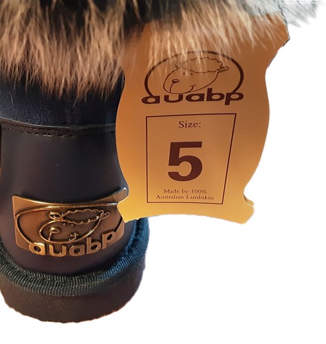 NWT AUABP 100% Australian Lambskin Winter Boots Blue Waterproof Size US 5 - Bild 5 von 5