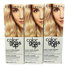 Clairol Color Gloss Up Play it Cool Blonde Instant Toning Gloss 4.3oz. LOT OF 3