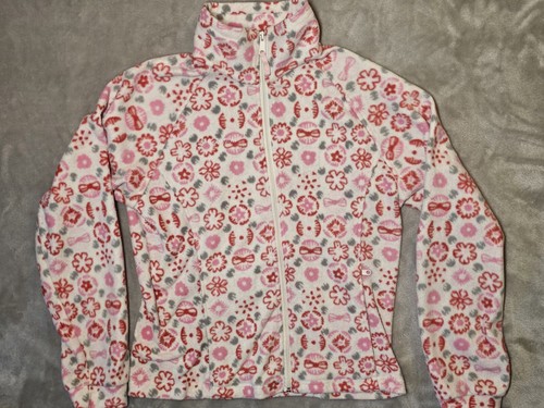 Columbia Youth Fleece Jacket 18/20 Floral Full Zip