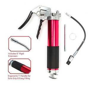 Heavy-Duty-Grease-Gun-4500-PSI-Anodized-Aluminum-Pistol-Grip-Lubrication-14oz