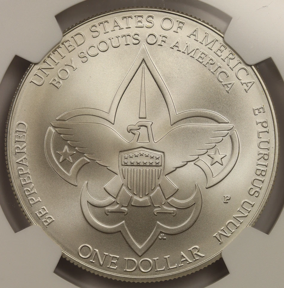 2010-P Boy Scouts of America Silver Modern Commemorative Dollar $1 MS 70 NGC - Image 4 of 4