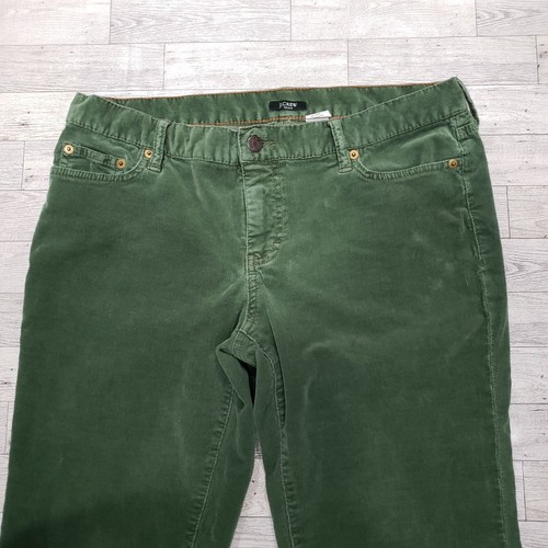 VTG J.Crew Corduroy Pants Womens 10R Boho Hippie Retro Country Western Moss Gree - Picture 5 of 12