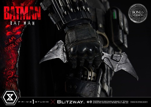 PRIME 1 BLITZWAY DC The Batman 2022 BONUS Version MMTBM-03S ⅓ Third Scale Statue - Picture 5 of 10