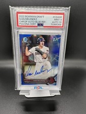 2022 Bowman Draft Chrome Blue Refractor Auto Ivan Melendez 1st Bowman /150 PSA 9