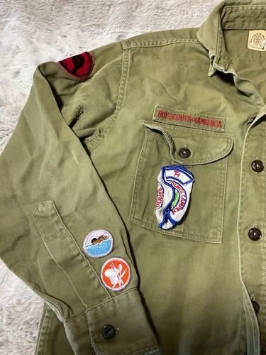 True Vintage Boy Scouts Denver Colorado Rare Patch Outdoor USA Uniform Shirt - Picture 4 of 11