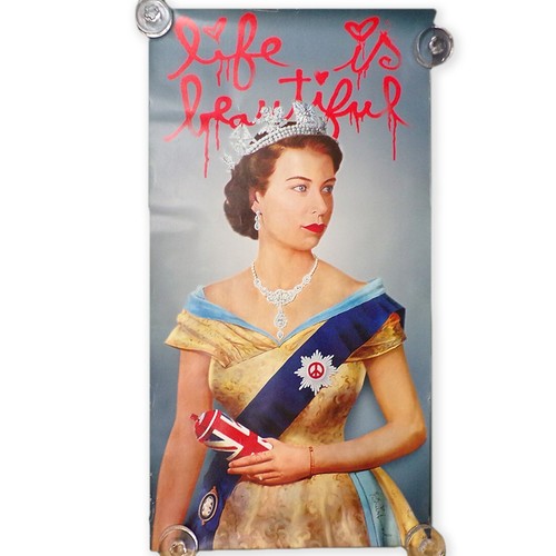 Mr Brainwash Poster Queen Elizabeth Life Is Beautiful Wall Art Exhibition 2012 - Picture 13 of 13