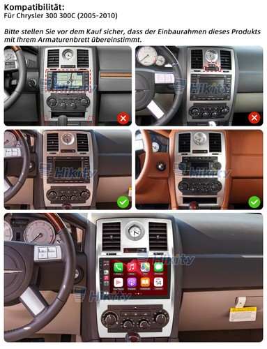 DAB+ 2+32G Android Autoradio CarPlay Für Chrysler 300 05-10 GPS RDS WIFI Kamera - Bild 2 von 19