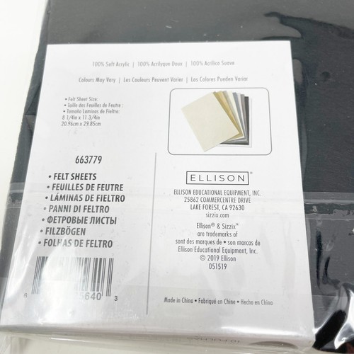 Sizzix Surfacez A4 Felt Sheets Bundle Festive & Neutral Colors 2 Packs NEW - Picture 5 of 9