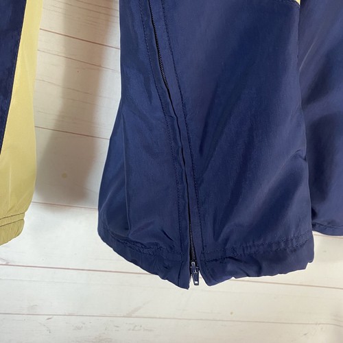 Adidas Mens Climaproof 1/4 Zip Vented Pullover Windbreaker Sz L Blue Gold/Beige - Picture 6 of 9